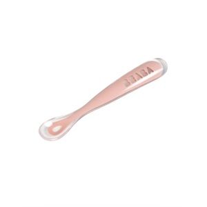 🍽️ BÉABA // Baby’s First Foods Silicone Spoons Set – Set of 2 in Rose & Sage